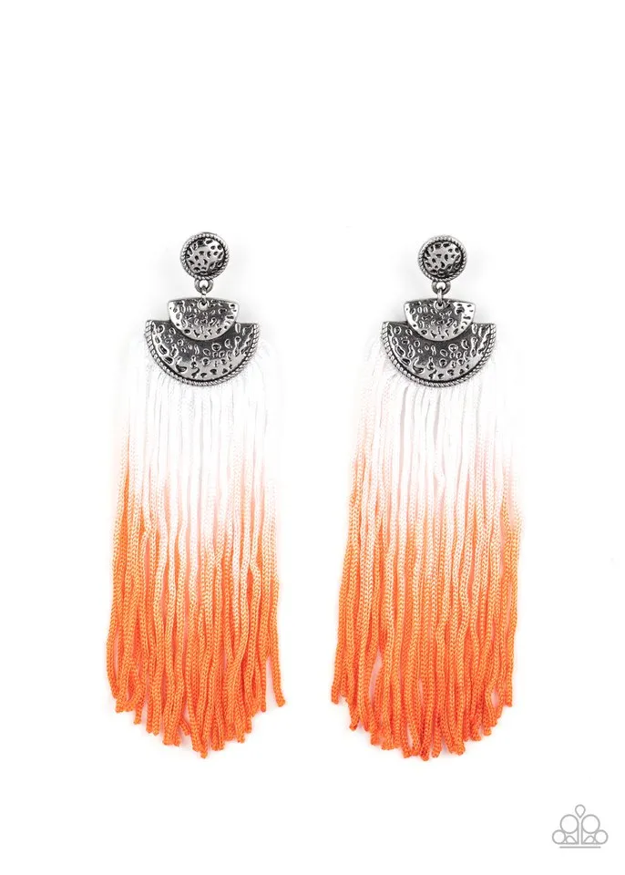 Paparazzi Earring ~ DIP It Up - Orange