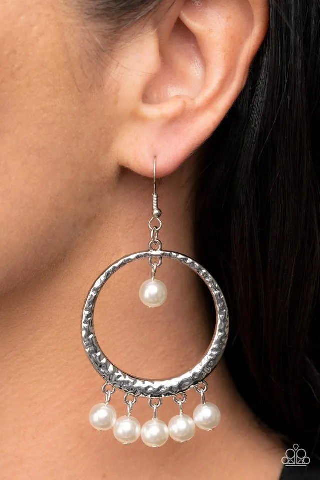 Paparazzi Earring ~ Luscious Luxury - White