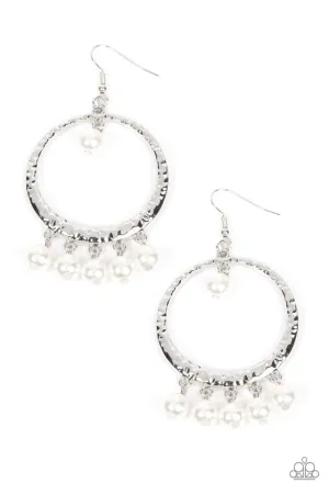 Paparazzi Earring ~ Luscious Luxury - White