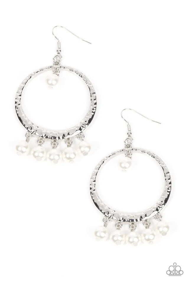 Paparazzi Earring ~ Luscious Luxury - White