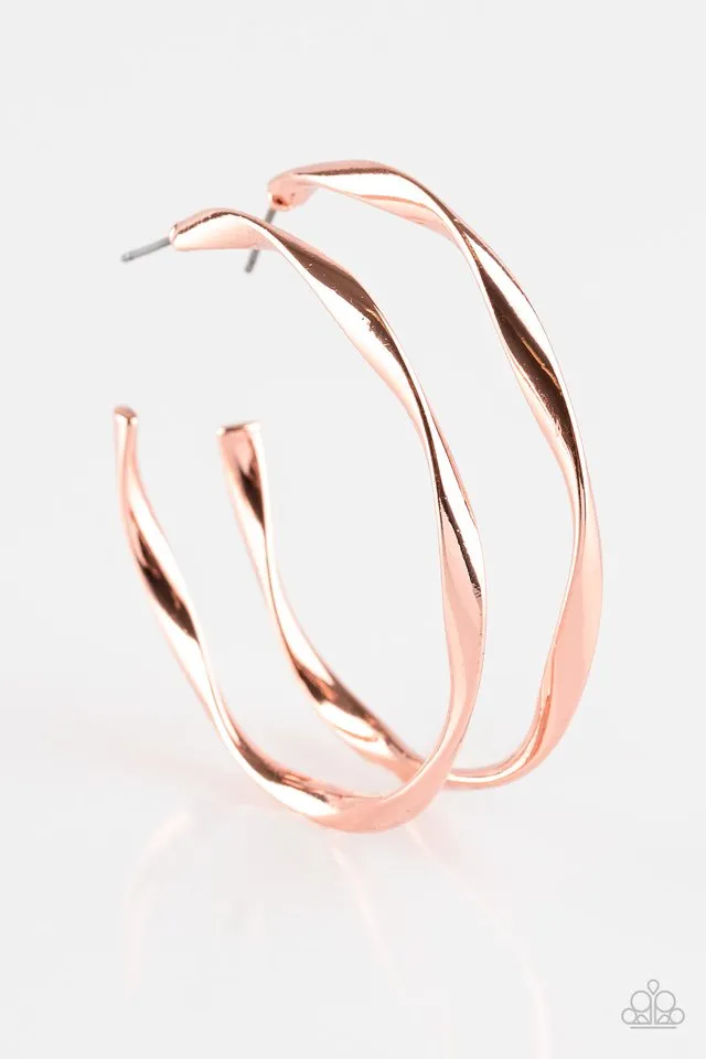 Paparazzi Earring ~ Plot Twist - Copper