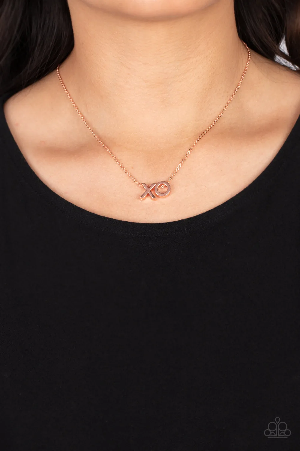 PAPARAZZI Hugs and Kisses - Copper NECKLACES