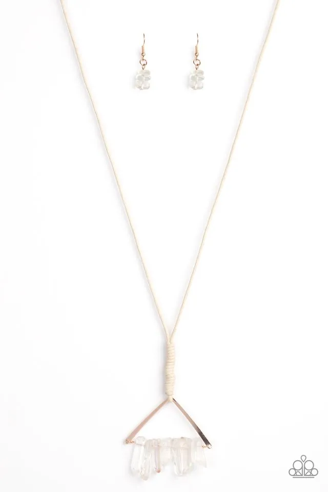 Paparazzi Necklace ~ Raw Talent - Rose Gold