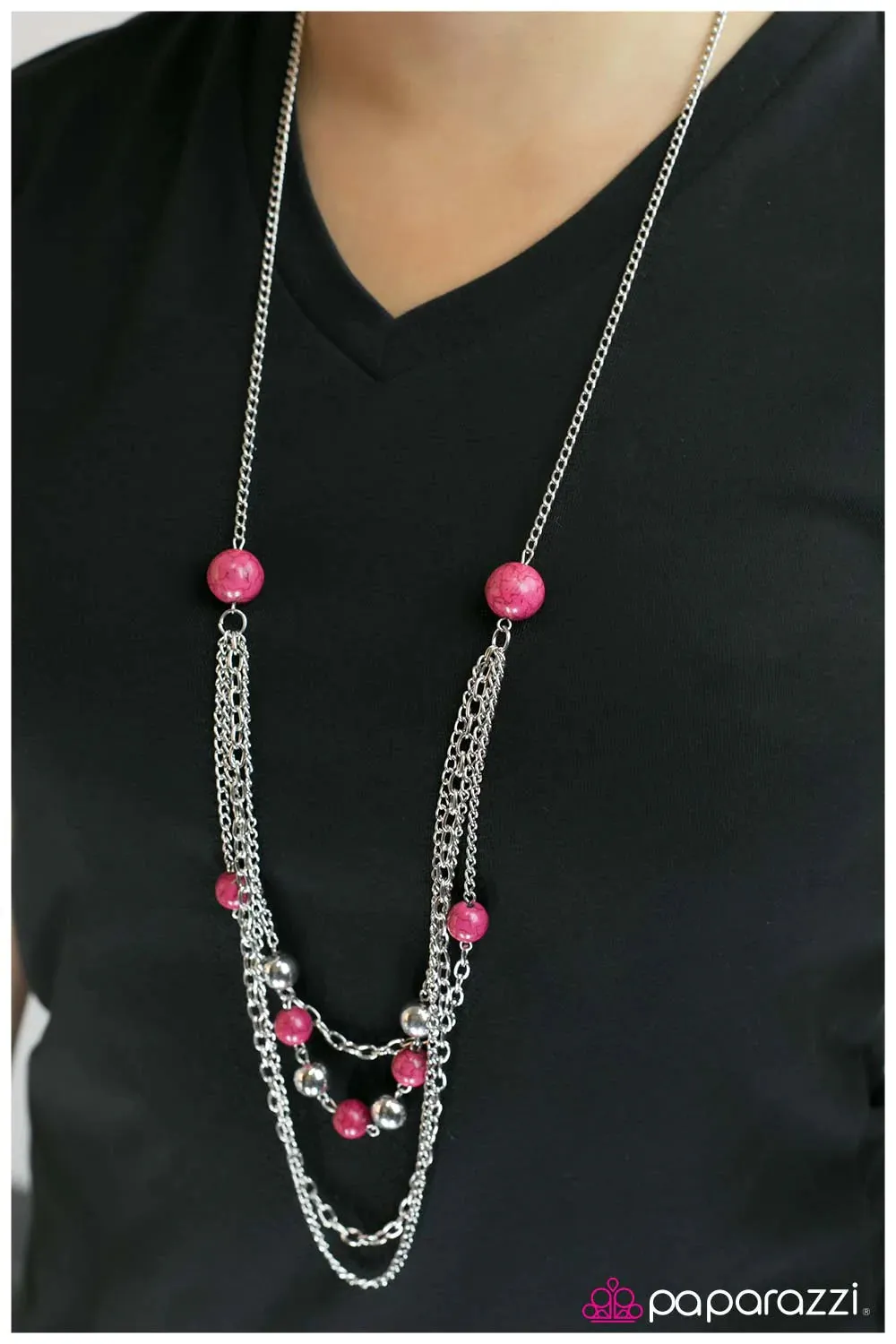 Paparazzi Necklace ~ Roman Holiday - Pink