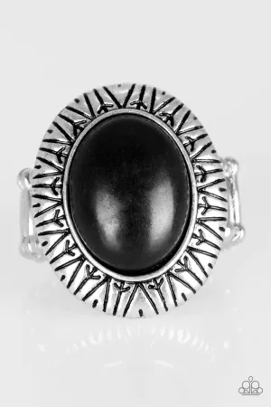 Paparazzi Ring ~ Surfin Sand Dunes - Black