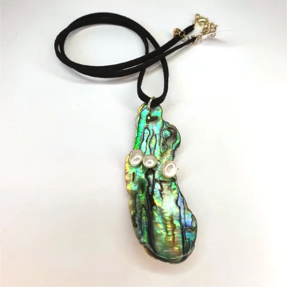 Paua Shell Natural Shaped Pendants - by Mhairi Sim - Girl Paua