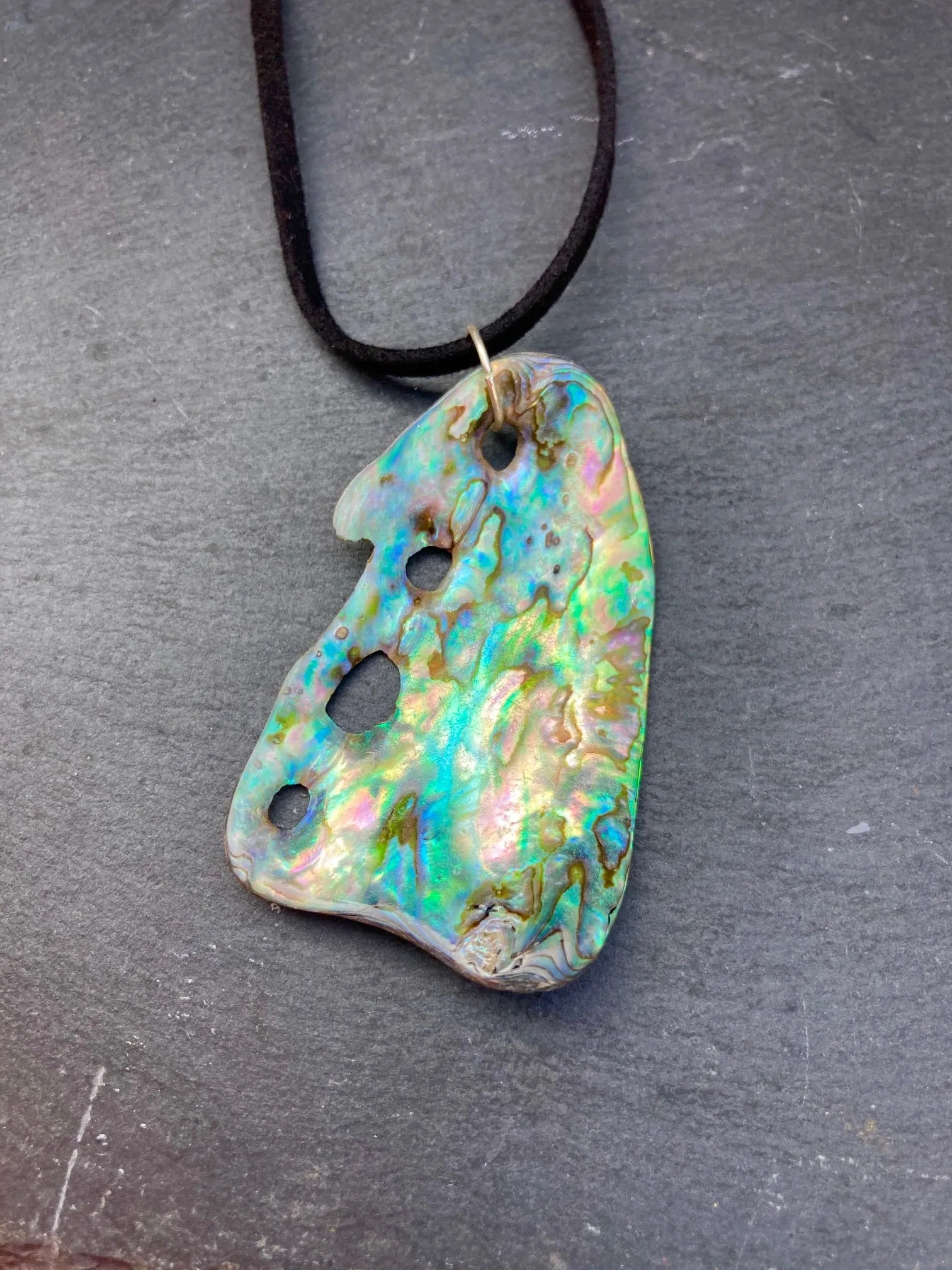 Paua Shell Natural Shaped Pendants - by Mhairi Sim - Girl Paua