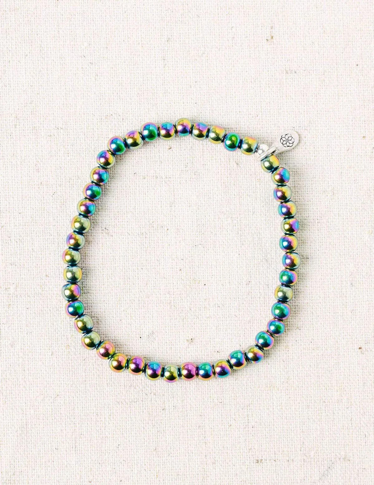 Rainbow Hematite Mini Gemstone Bracelet