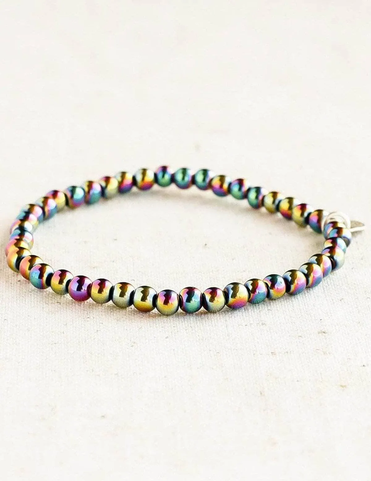 Rainbow Hematite Mini Gemstone Bracelet