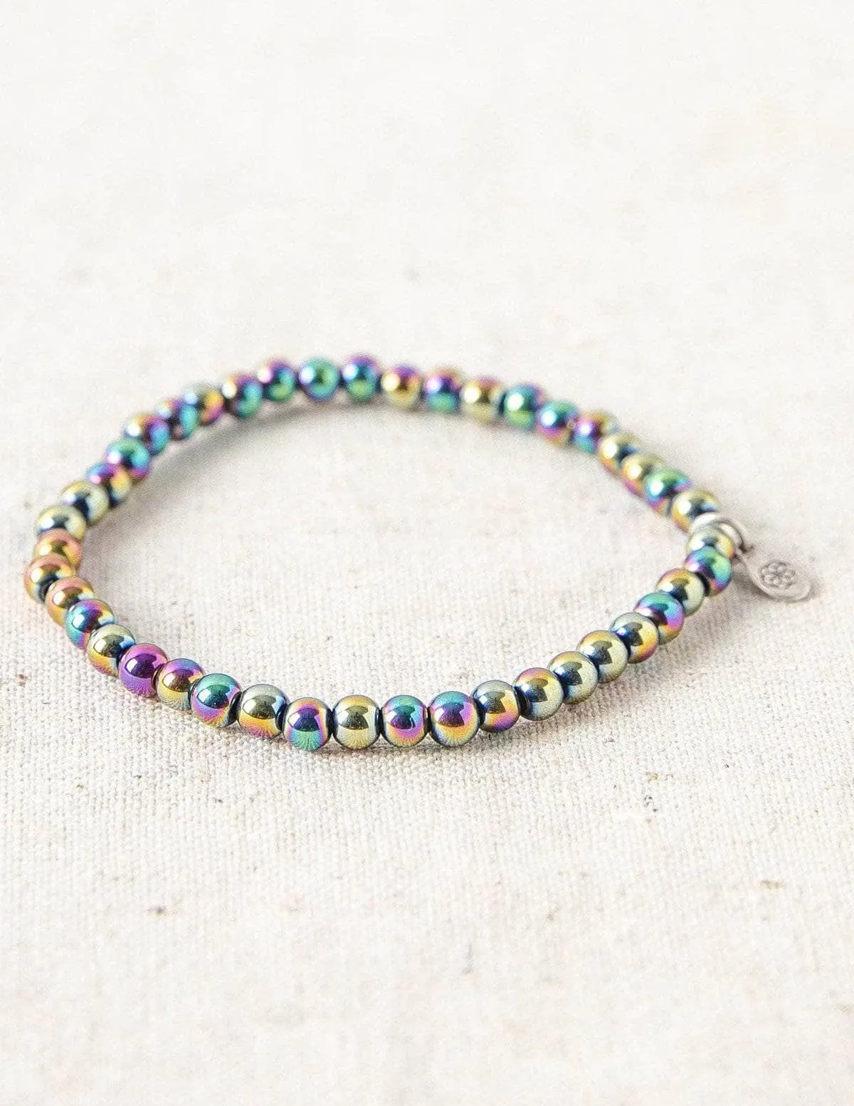 Rainbow Hematite Mini Gemstone Bracelet