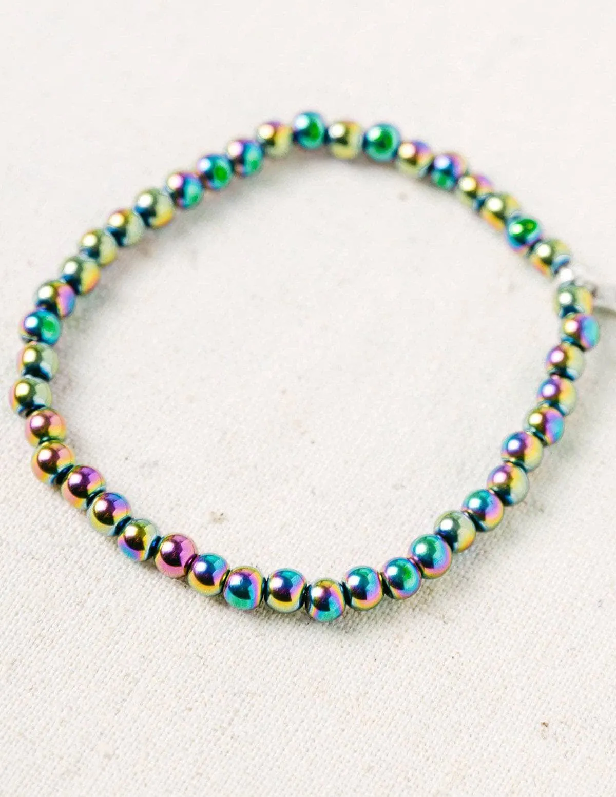 Rainbow Hematite Mini Gemstone Bracelet