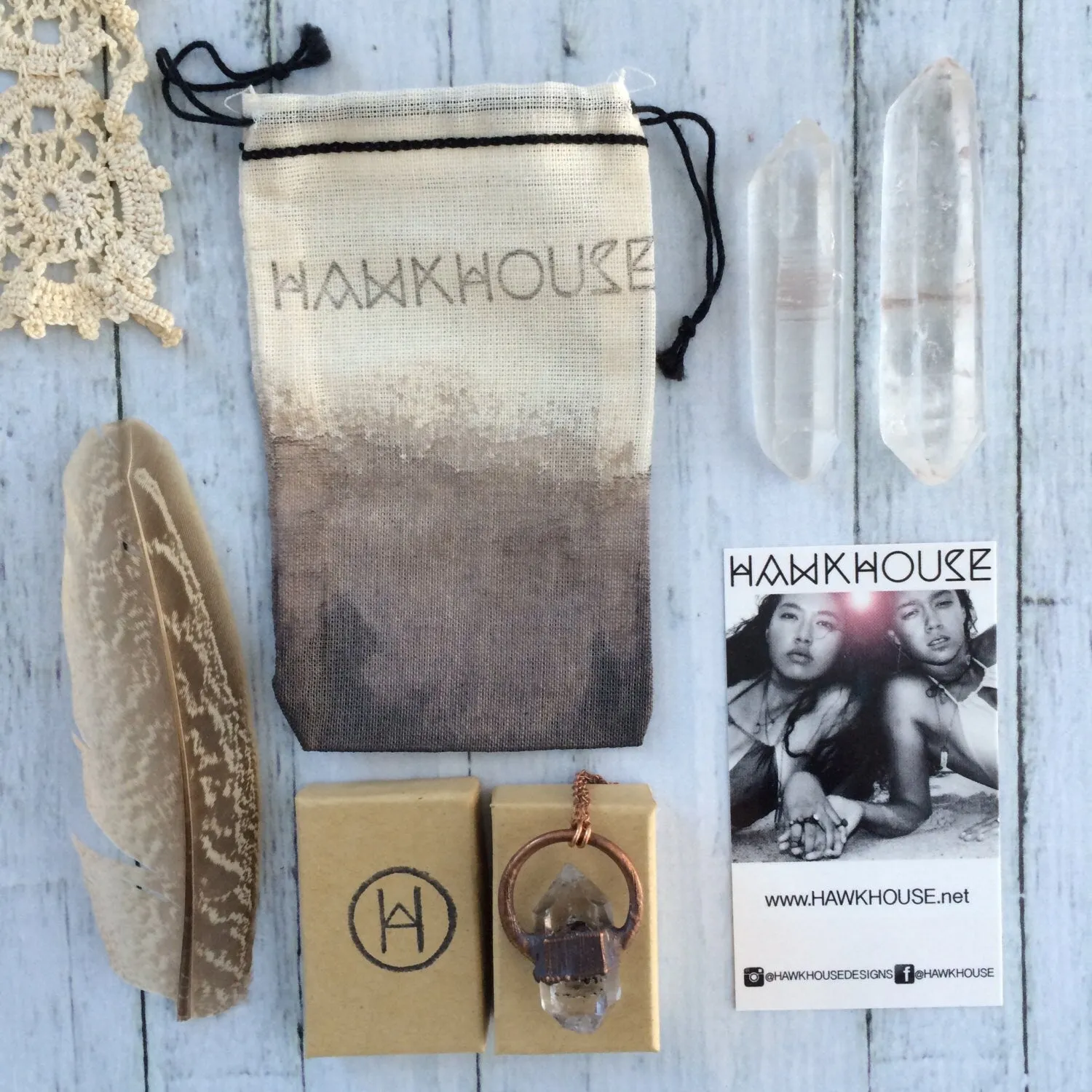 Raw crystal necklace | Electroformed crystal necklace