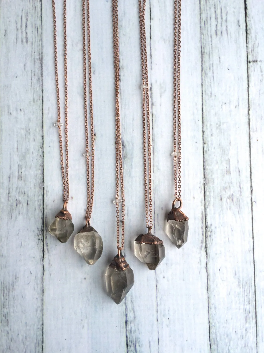 Raw crystal necklace | large quartz crystal necklace