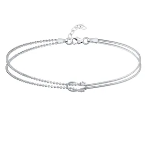 Romantic Love Knot Infinity Anklet Ankle Bracelet Sterling Silver