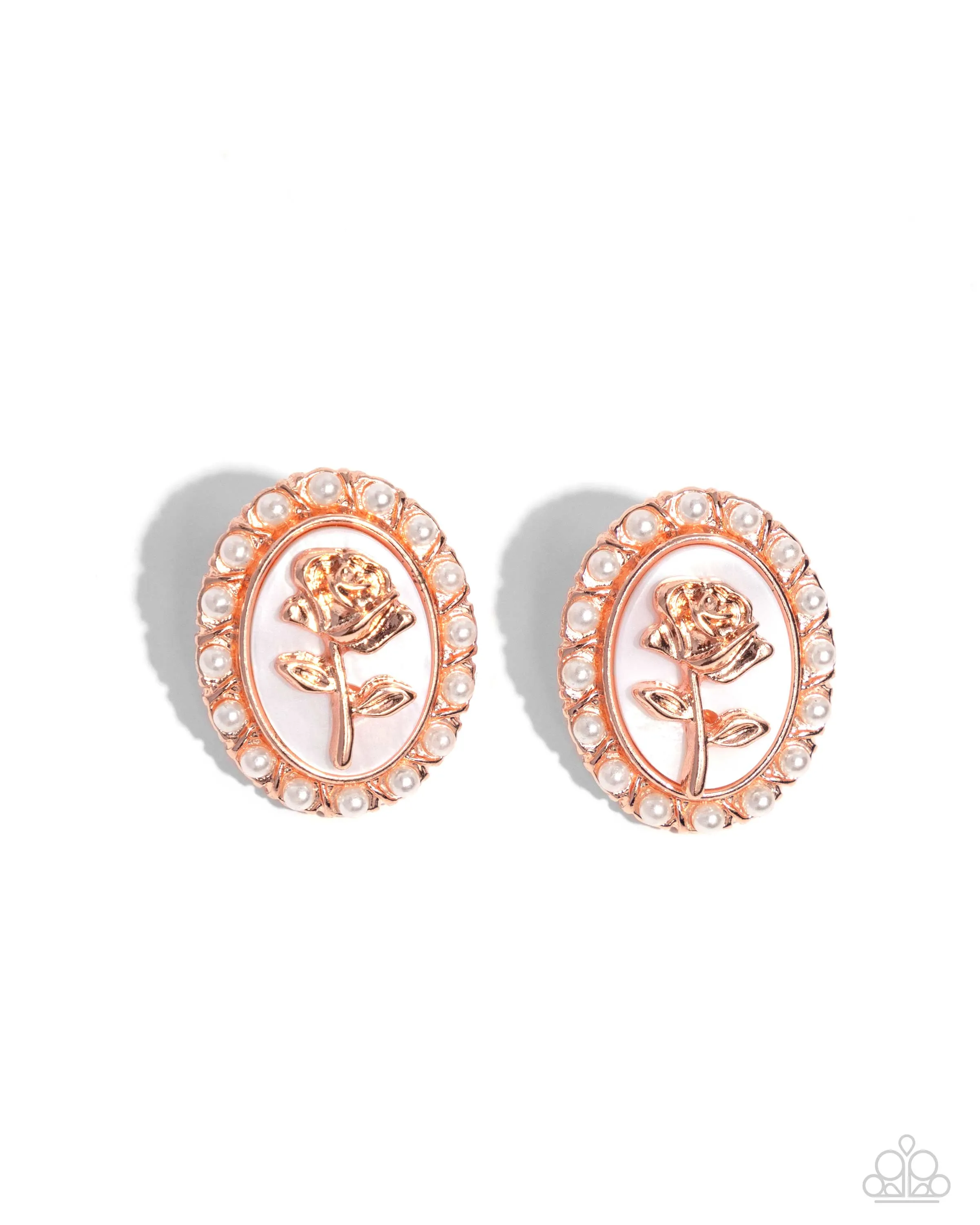 Rosy Relic - Copper Earrings