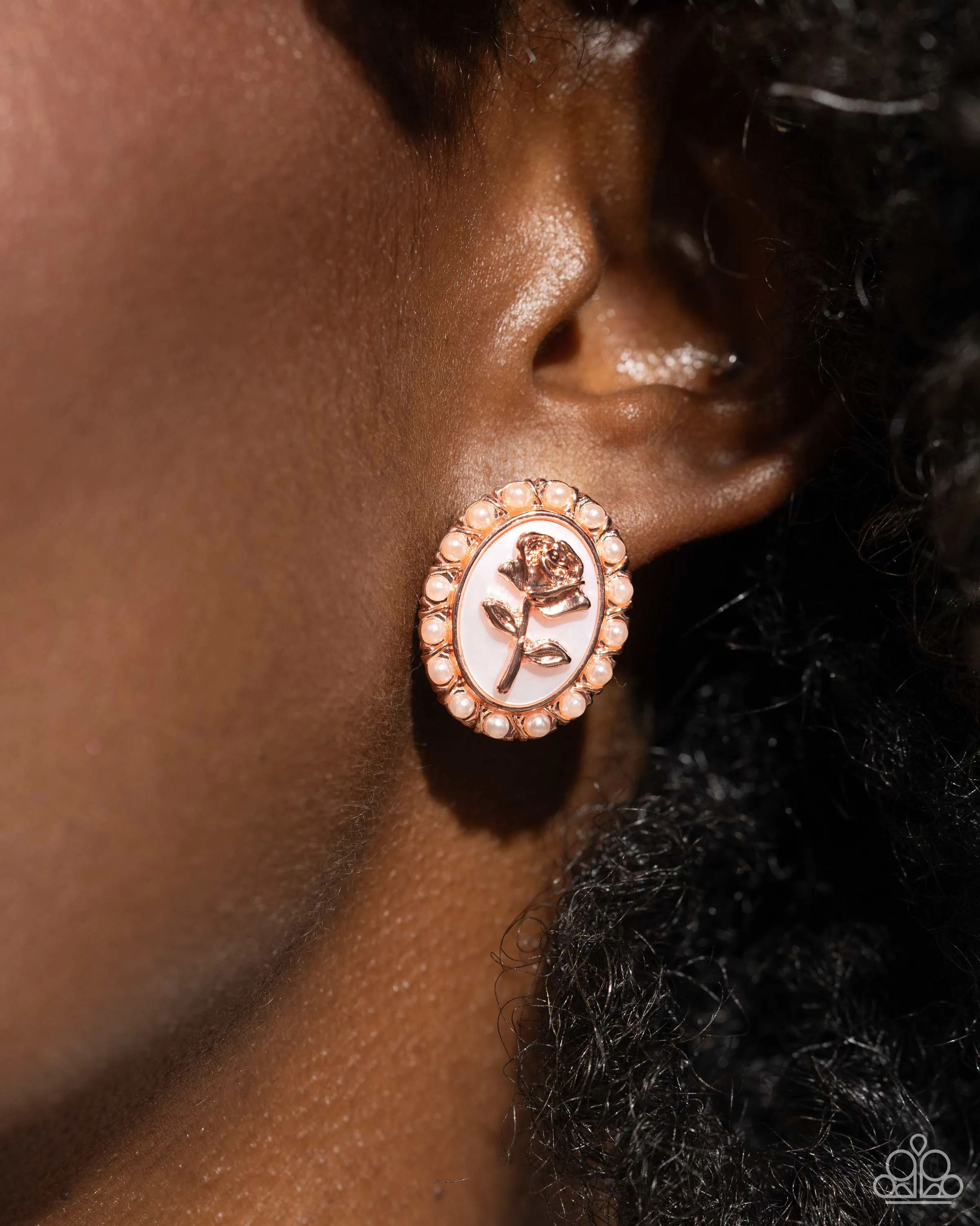 Rosy Relic - Copper Earrings