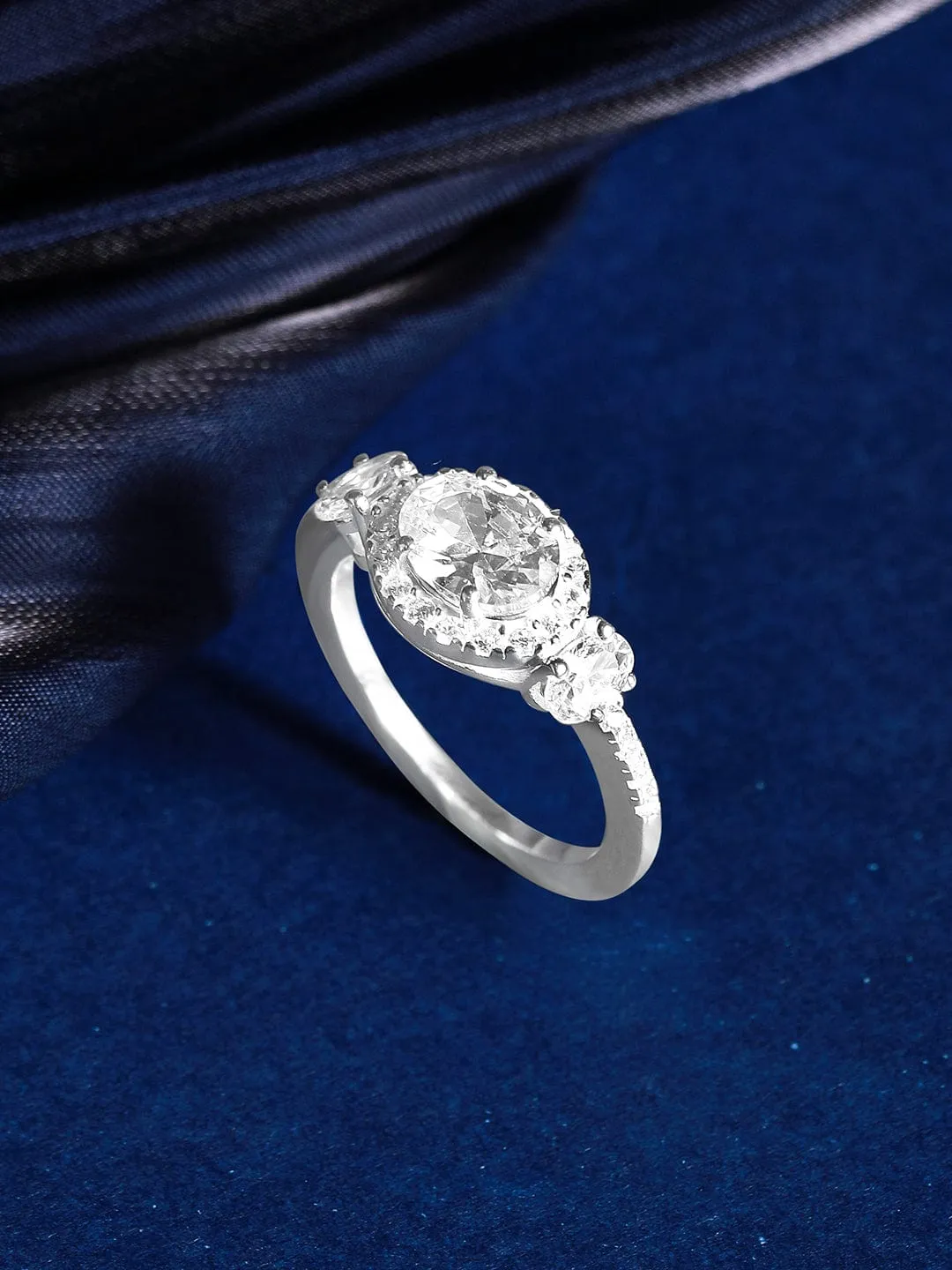 Rubans 925 Silver The Sparkling Zirconia Ring