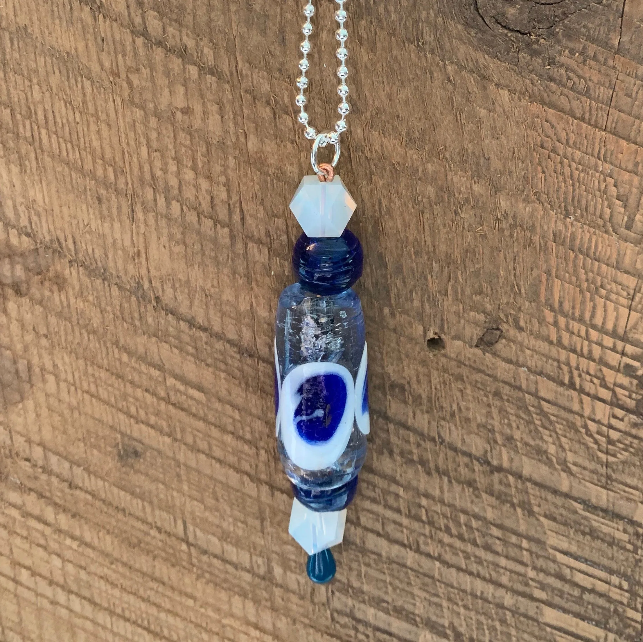 SariBlue® Unique Clear Evil Eye Statement Necklace