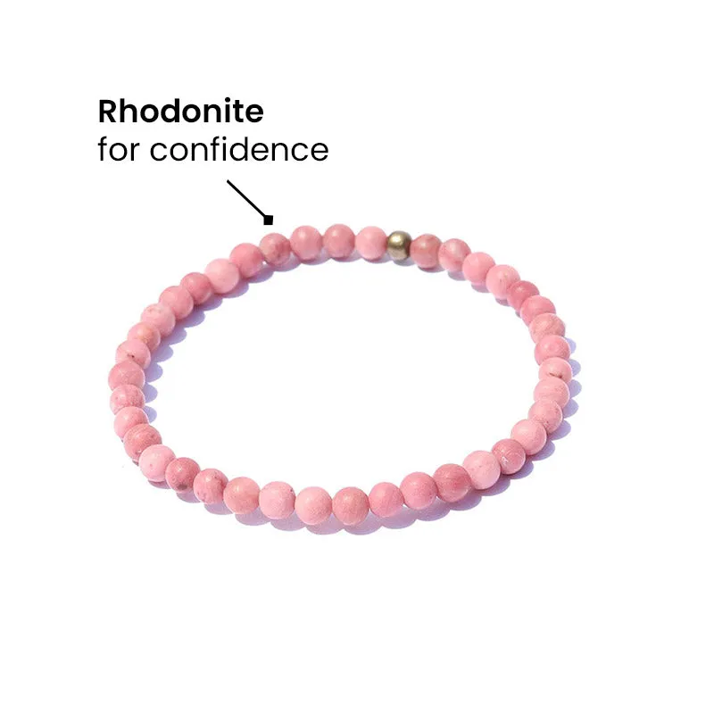 Self Love Matte Rhodonite Delicate Bracelet