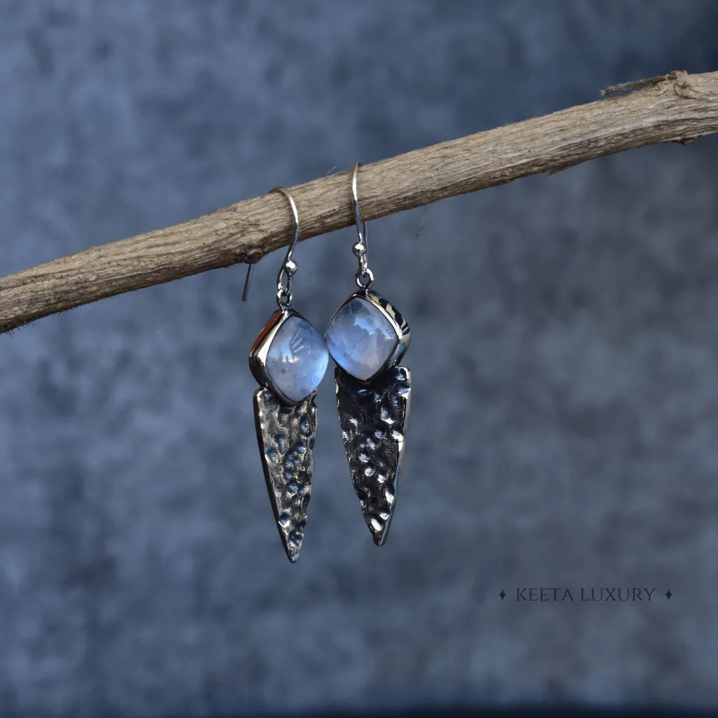 Shield - Moonstone Earrings