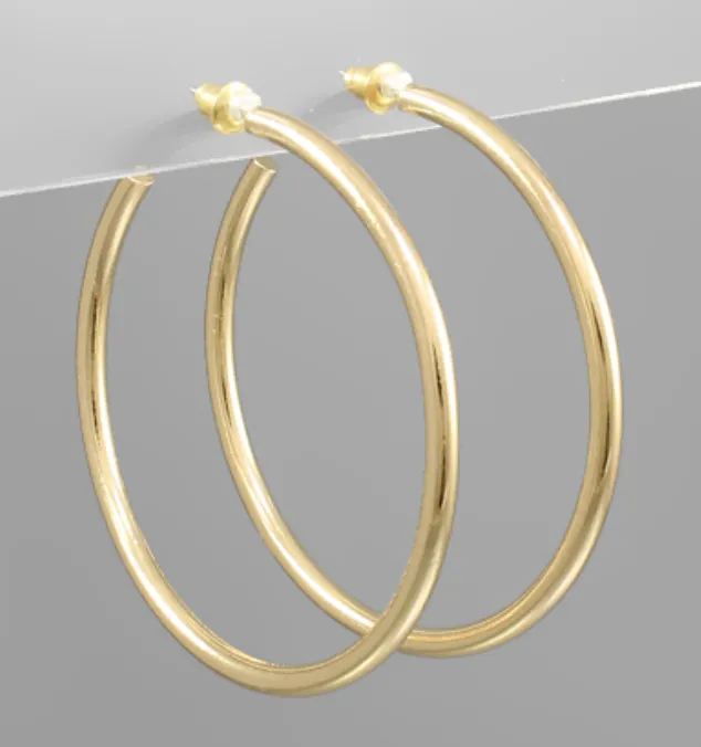 Shiny Gold Hoops