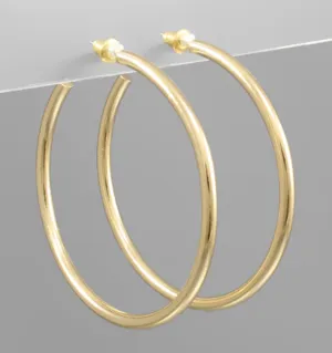 Shiny Gold Hoops