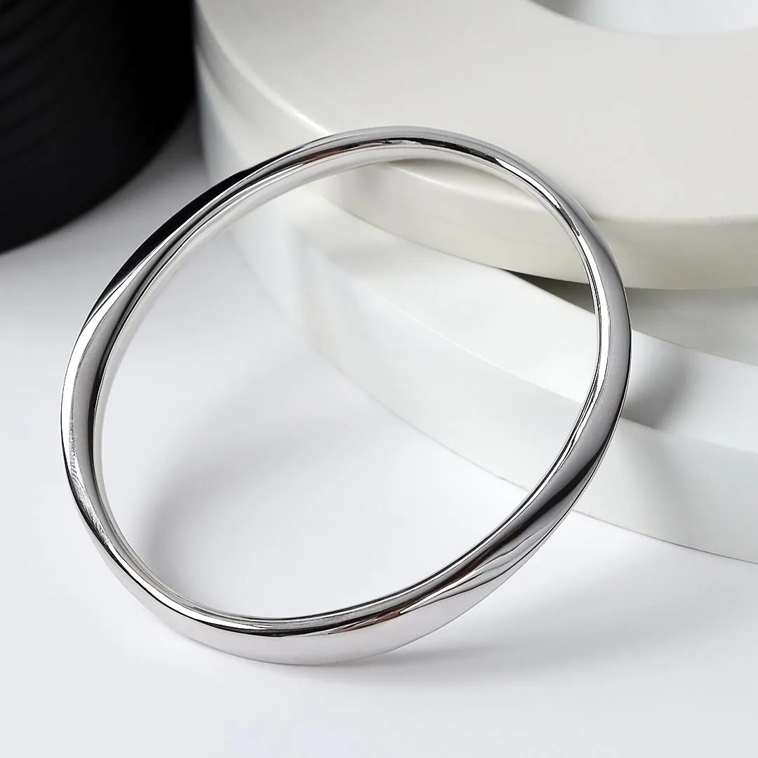 Silver Bevel Cirque Bangle