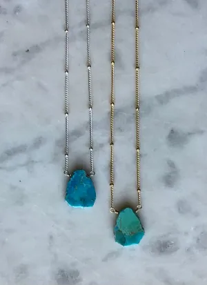 Sliced Turquoise Necklace