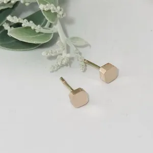 Square rose gold POP studs