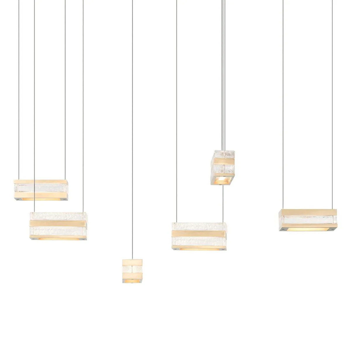 Stacks 34 in. 6 lights Linear LED Pendant Light