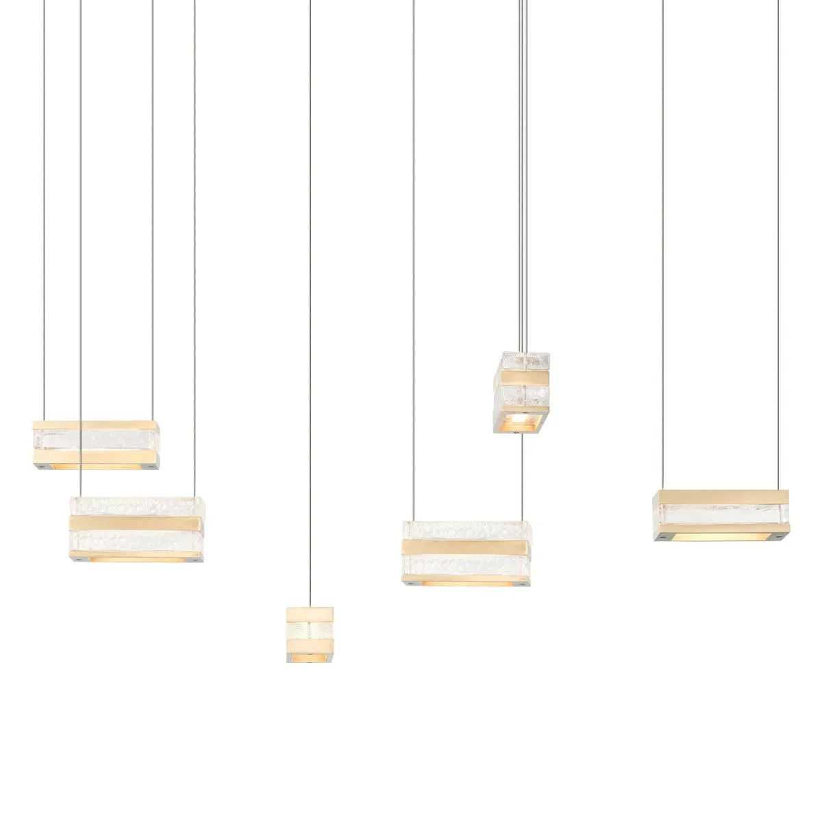 Stacks 34 in. 6 lights Linear LED Pendant Light