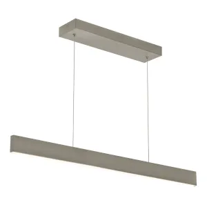 Stealth 36 in. LED Pendant Light Selectable CCT 120-277V Satin Nickel Finish