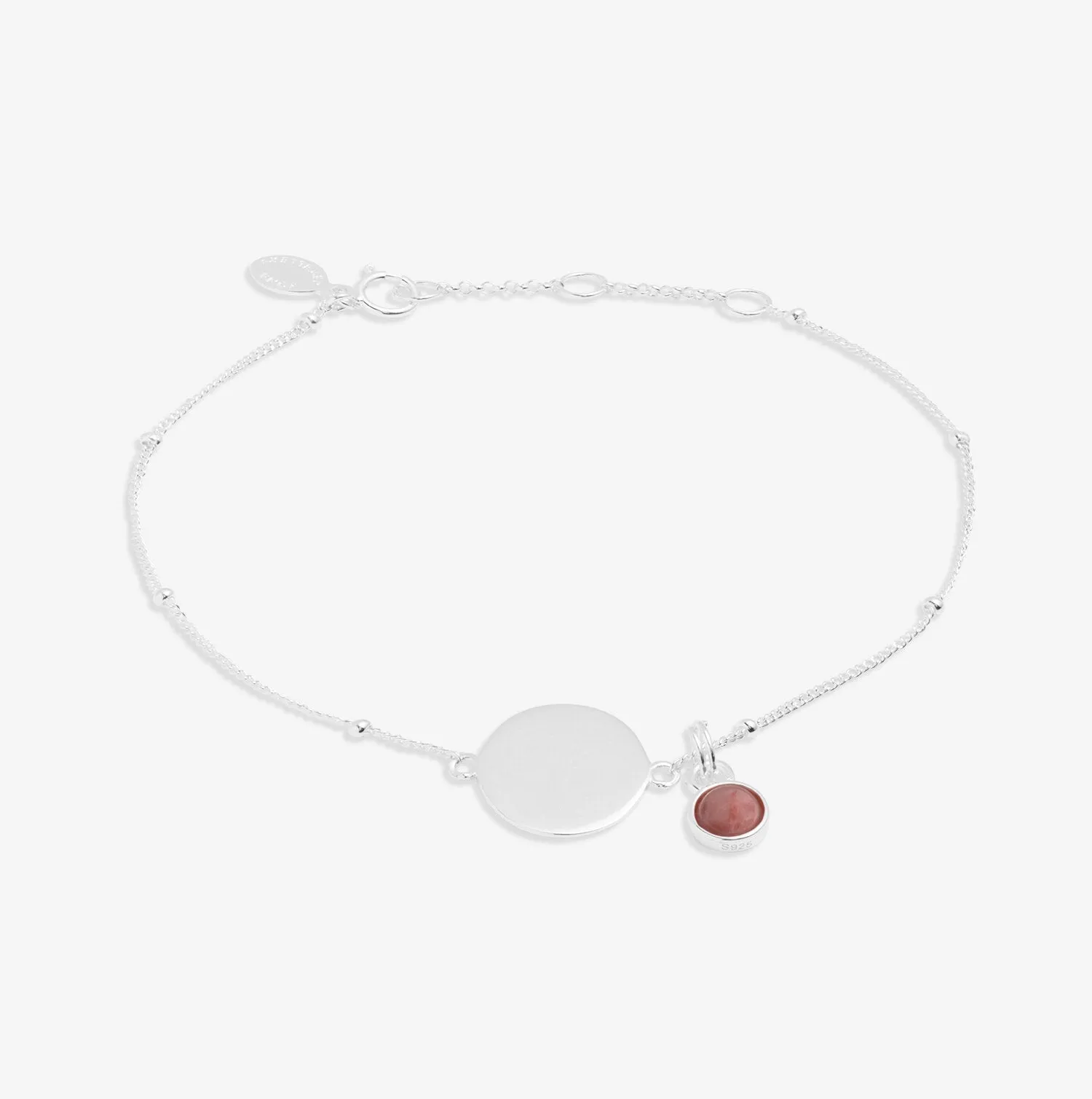 Sterling Silver Birthstone A Little October Bracelet JJS0091