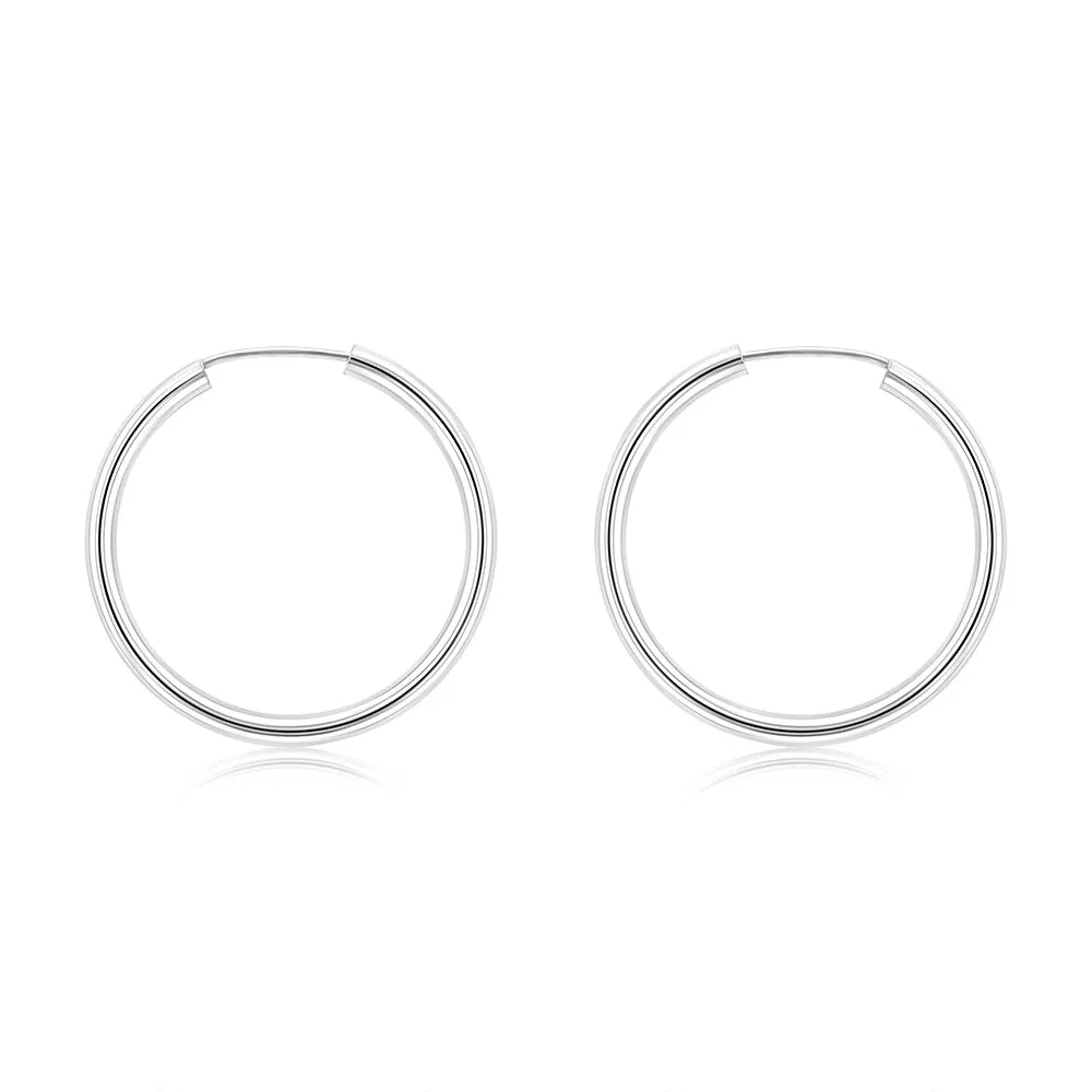 Sterling Silver Plain 20mm Sleeper Earring