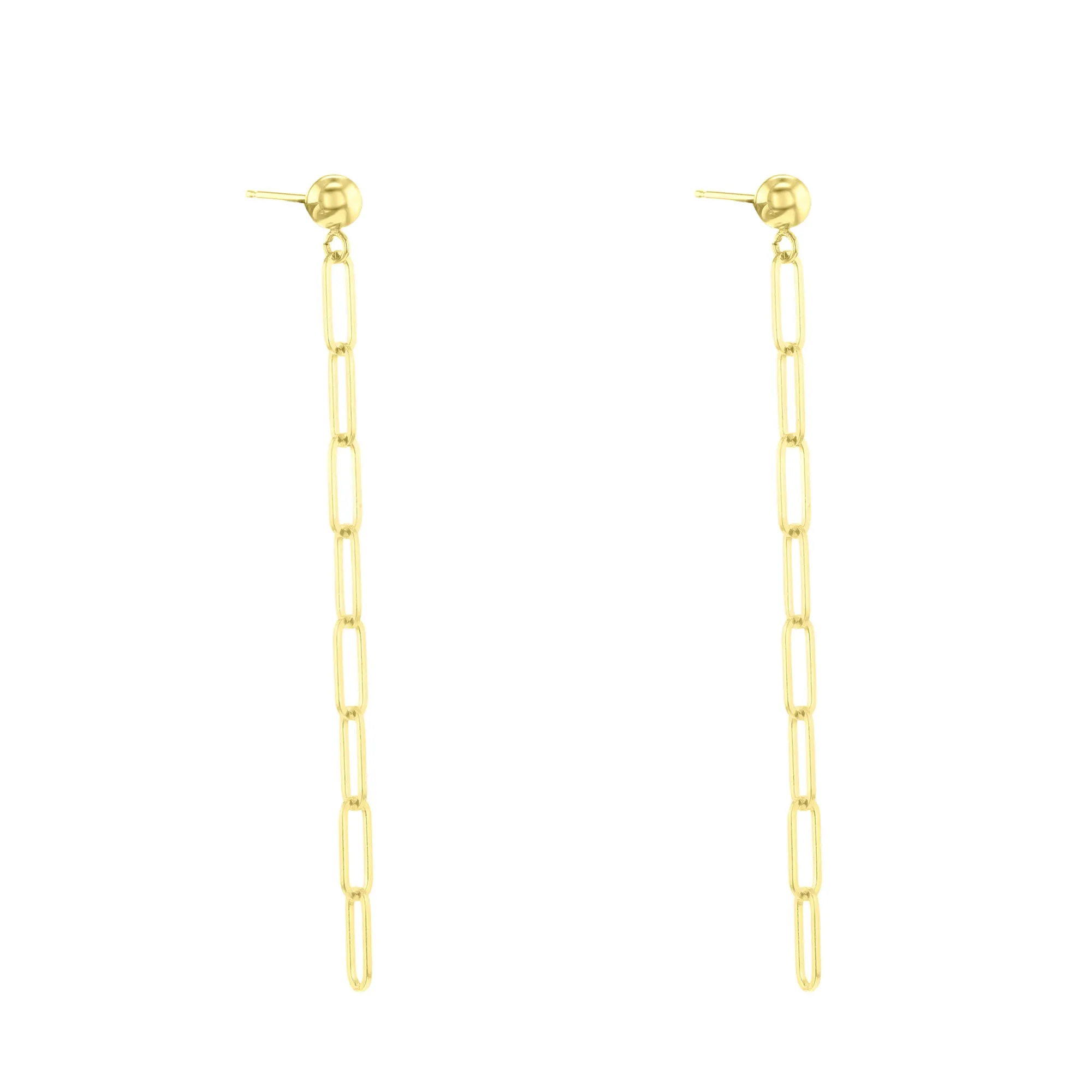 Tara Paper Clip Drop Earrings