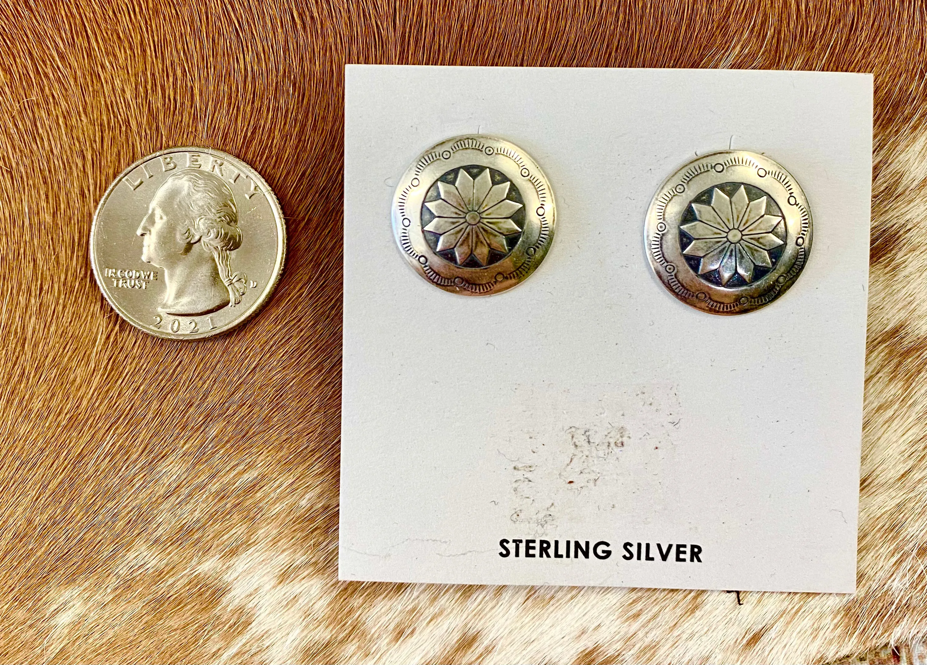 The Concho Silver Earrings