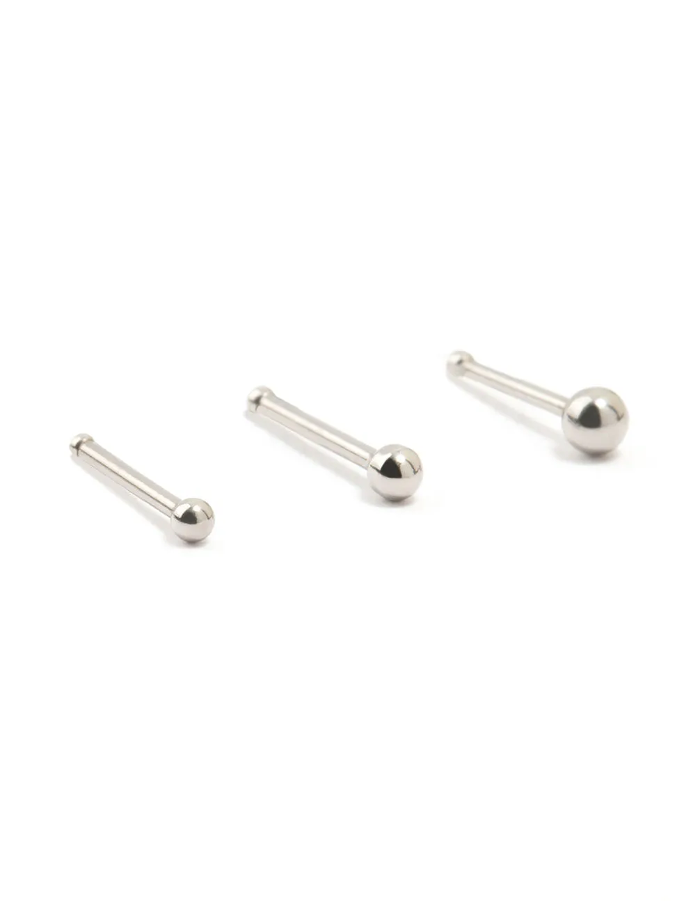 Titanium Graduating Nose Rings & Studs 6-Pack