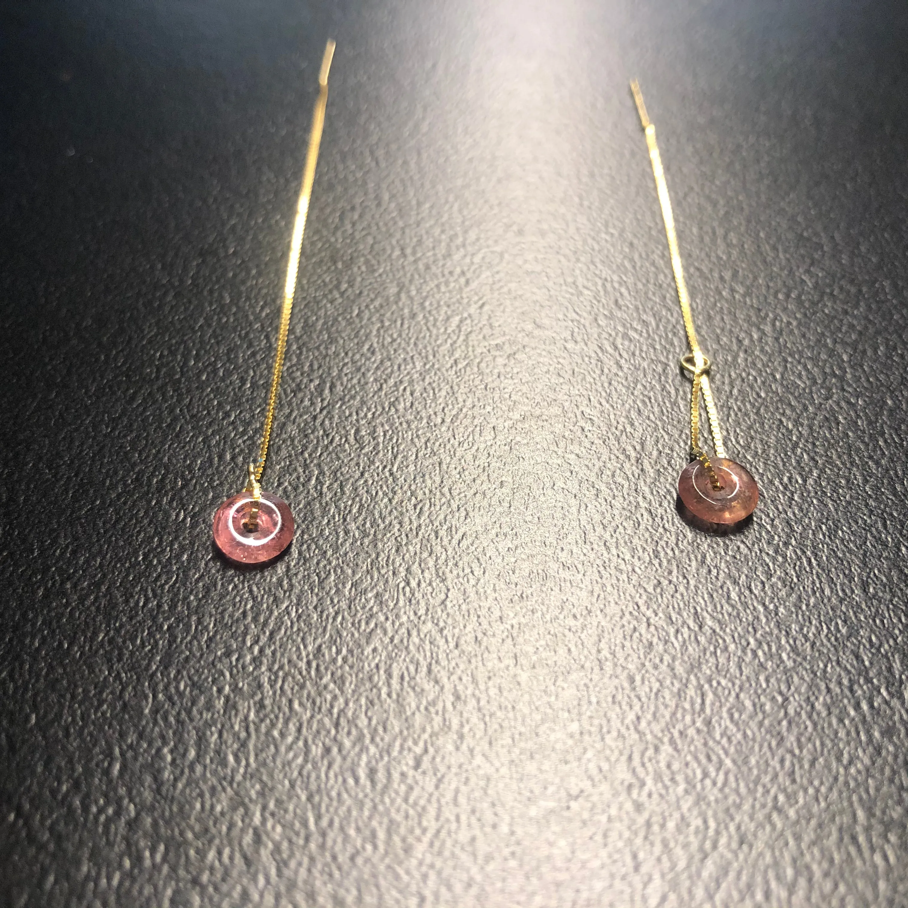 Tourmaline Gemstone Thread Earrings