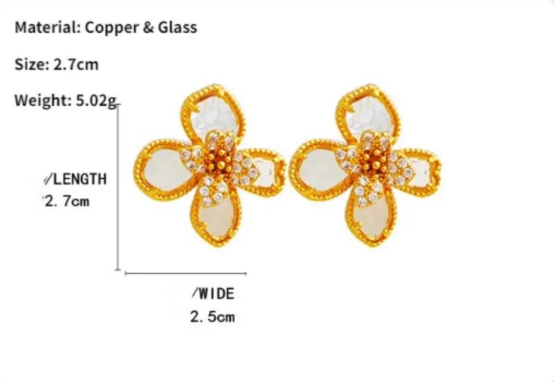 VAIGE Elegant Retro Floral Drop Earrings