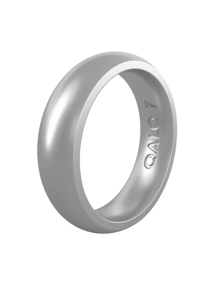 Women's Metallic Classic Silicone Ring